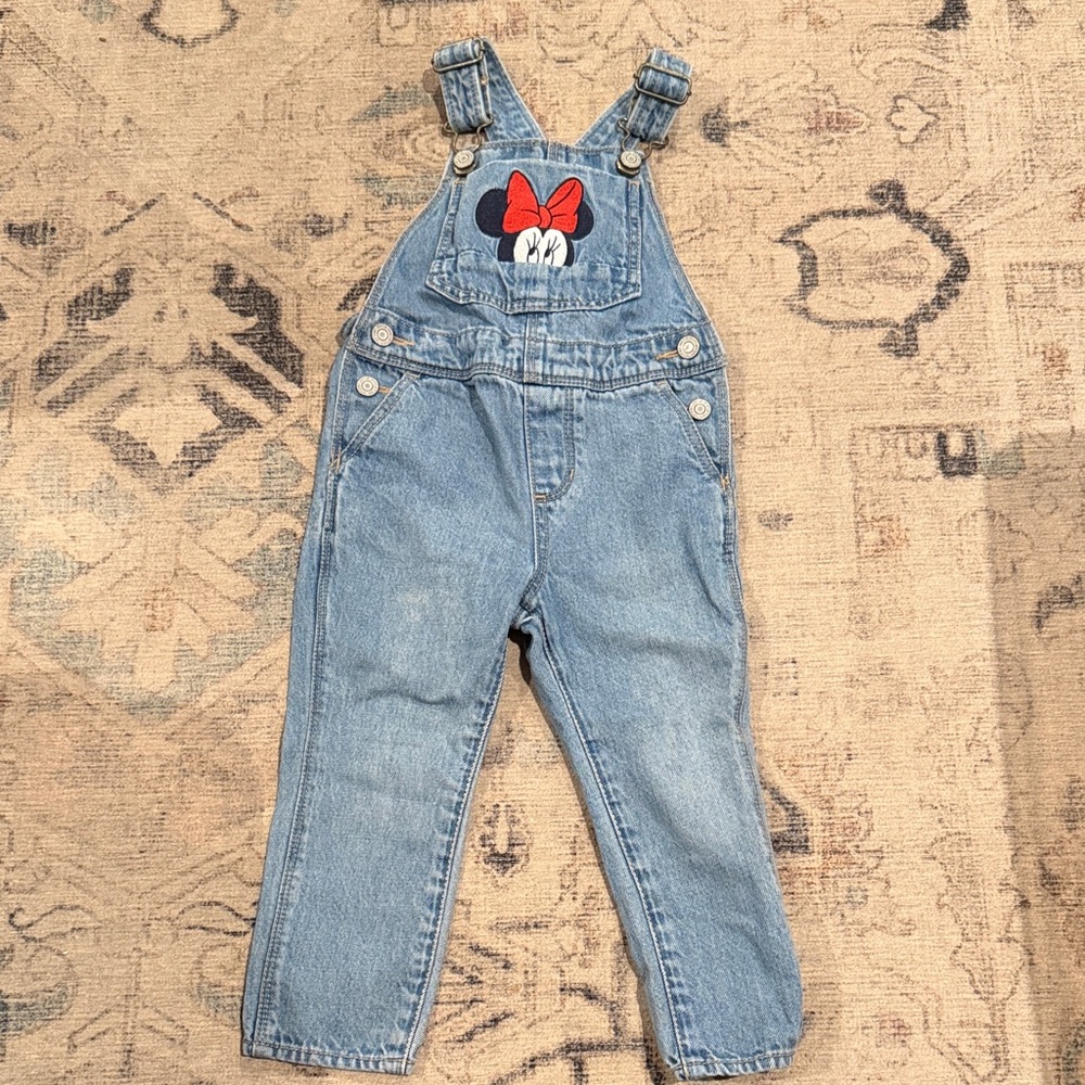 Bay Gap X Disney Denim Overalls Minnie Mouse